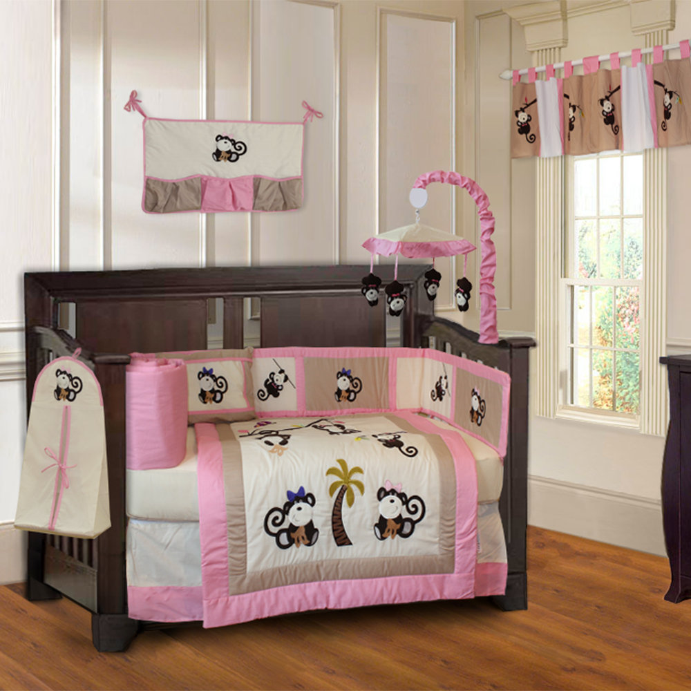 Harriet Bee Slattery Monkey 9 Piece Crib Bedding Set Reviews Wayfair